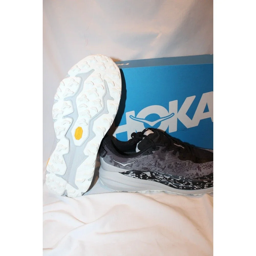 Hoka One Men's Speedgoat 6 Running Sneakers BLACK GRAY SZ 9.5 D
